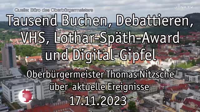 OB-Video – Oberbürgermeister Thomas Nitzsche blickt auf die vergangene Woche zurück