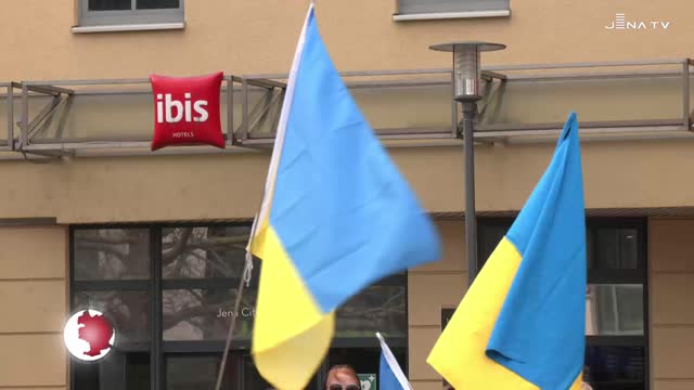 Kundgebung: Etwa 250 Jenaer folgten dem Aufruf der Initiative „Ukrainer in Jena“