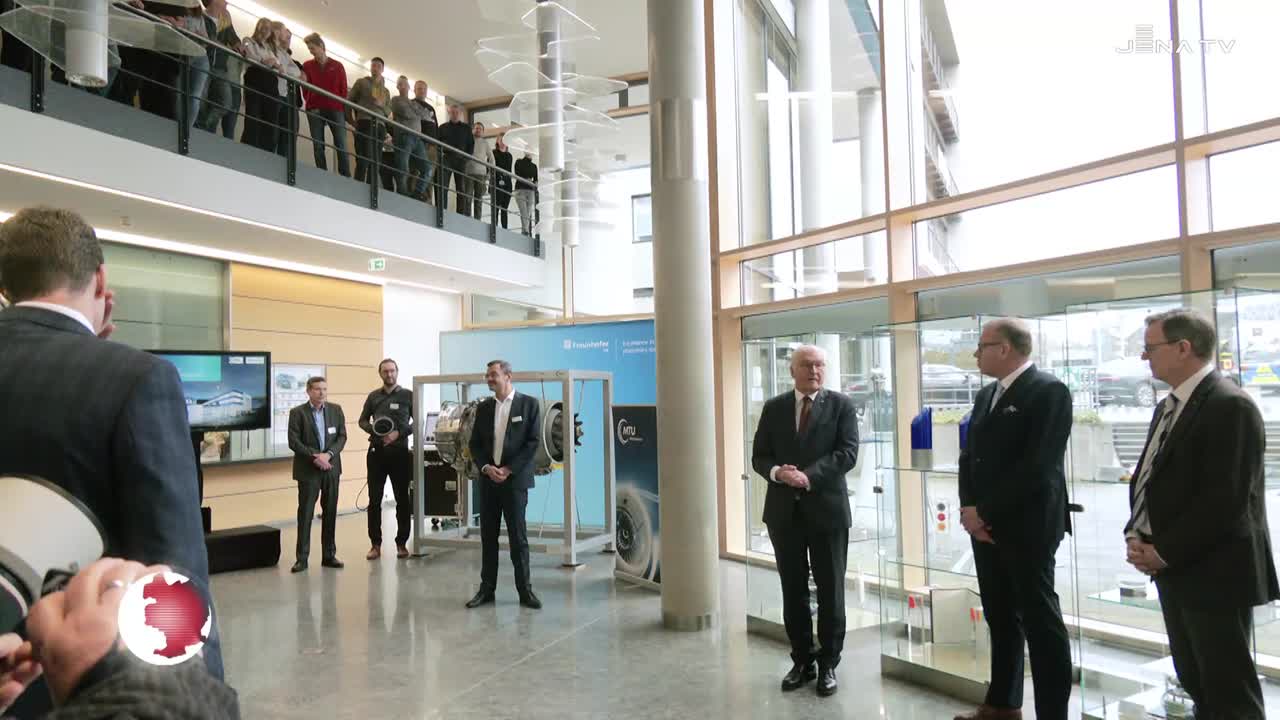 Hightech-Standort - Bundespräsident Frank-Walter Steinmeier besuchte das IOF und ZEISS