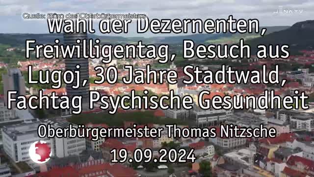 Wochenrückblick – Oberbürgermeister Dr. Thomas Nitzsche spricht über die letzte Woche