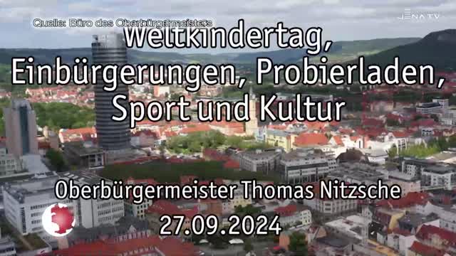 Wochenrückblick – Oberbürgermeister Dr. Thomas Nitzsche spricht über die letzte Woche