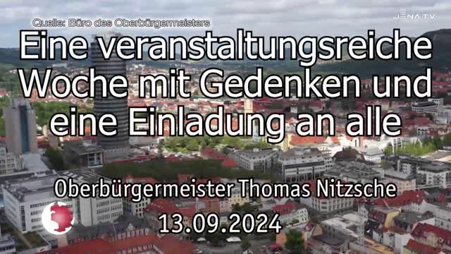 Wochenrückblick – Oberbürgermeister Dr. Thomas Nitzsche spricht über die letzte Woche