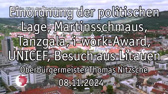 Wochenrückblick – Oberbürgermeister Dr. Thomas Nitzsche spricht über die letzte Woche