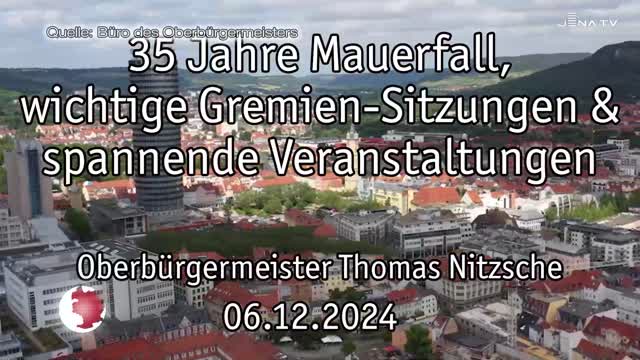 Wochenrückblick – Oberbürgermeister Dr. Thomas Nitzsche spricht über die letzte Woche