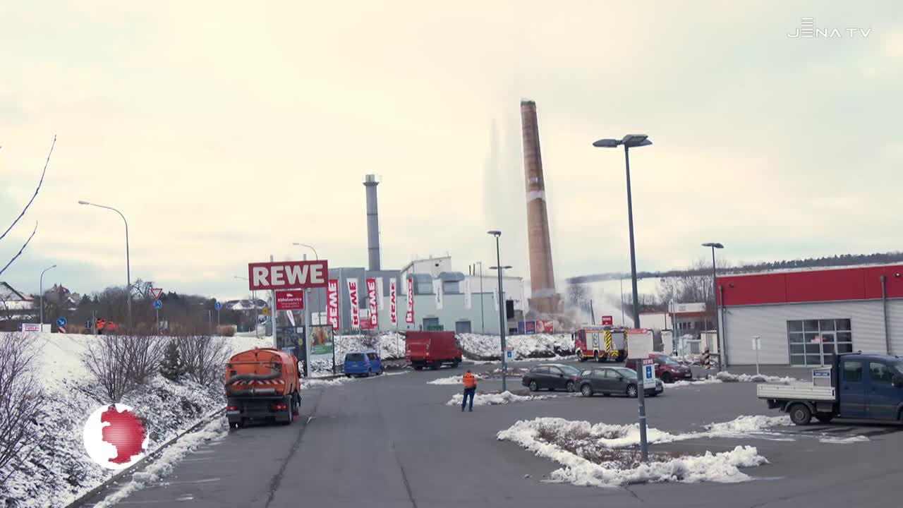 Schornsteinsprengung – Baufreiheit für neues Dienstleistungszentrum des SHK