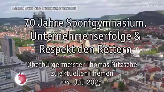 Wochenrückblick – Oberbürgermeister Dr. Thomas Nitzsche spricht über die letzte Woche