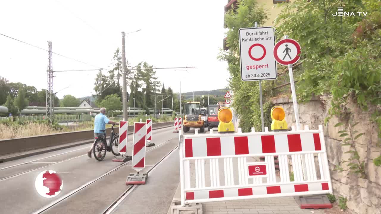 Sperrung – Gasrohre in der Kahlaischen Straße werden ausgetauscht