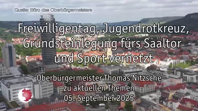 Wochenrückblick – Oberbürgermeister Dr. Thomas Nitzsche spricht über die letzte Woche