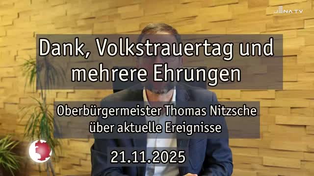 Wochenrückblick – Oberbürgermeister Dr. Thomas Nitzsche spricht über die letzte Woche
