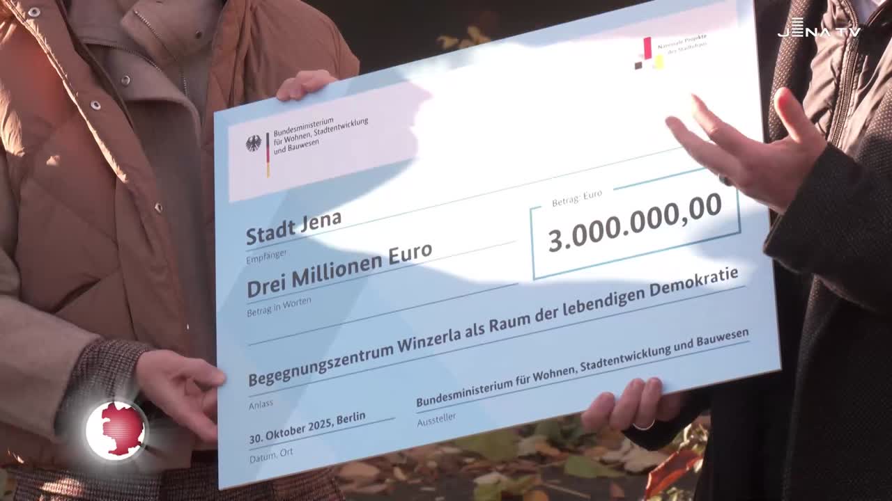 Begegnungszentrum Winzerla – Ostbeauftragte übergibt Förderscheck