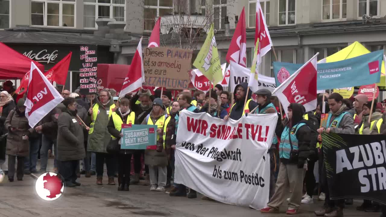Warnstreik – Beschäftigte des öffentlichen Dienstes fordern mehr Lohn 