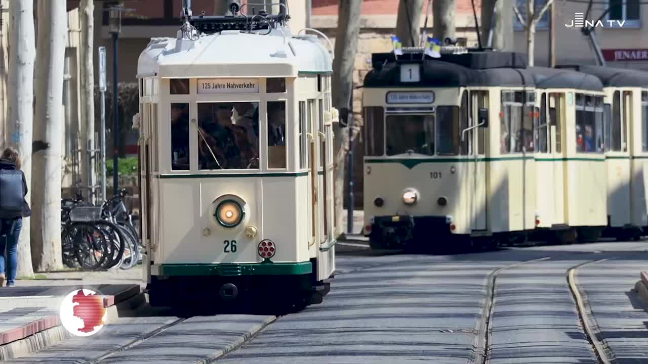 125jähriges Jubiläum – Straßenbahnkorso fuhr am Samstag quer durch Jena  