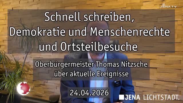 Wochenrückblick – Oberbürgermeister Dr. Thomas Nitzsche blickt auf die letzte Woche