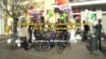 Eröffnung der Fahrradladestation am City-Center-Spremberg