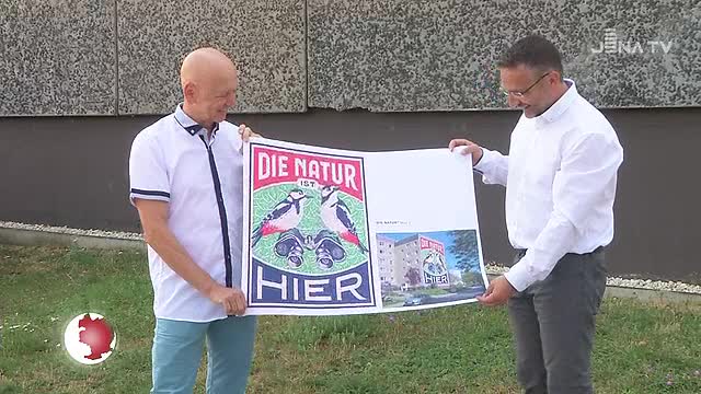 Fassaden-Kunst: In Winzerla wurde der Entwurf für das Wohngebäude Max-Steenbeck-Straße 42 ausgezeichnet