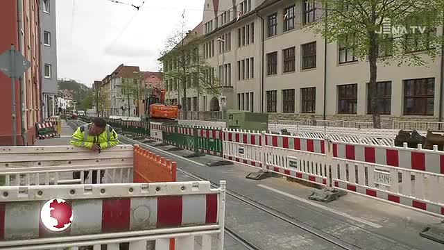 Bau auf der Karl-Liebknecht-Straße: Die Straßenbahnlinie 2 ist seit heute unterbrochen