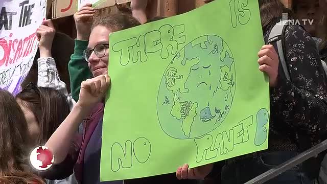 Gekämpft: Zur Fridays For Future - Demo machten sich heute wieder Schüler für das Klima stark