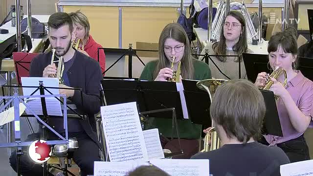 Kein Spaziergang: Die Brass Band BlechKLANG probt für eine Welturaufführung