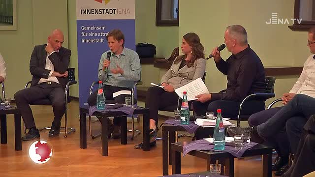 Innenstadt im Fokus: Bei einer Podiumsdiskussion wurden Stadtratskandidaten befragt