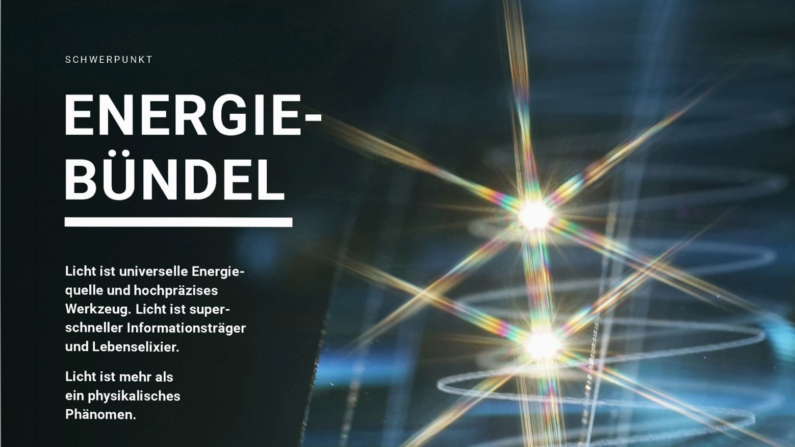 Uni-Forschungsmagazin mit Schwerpunkt „Licht“ 