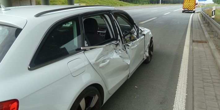 Kollision auf der Autobahn Kollision auf der Autobahn