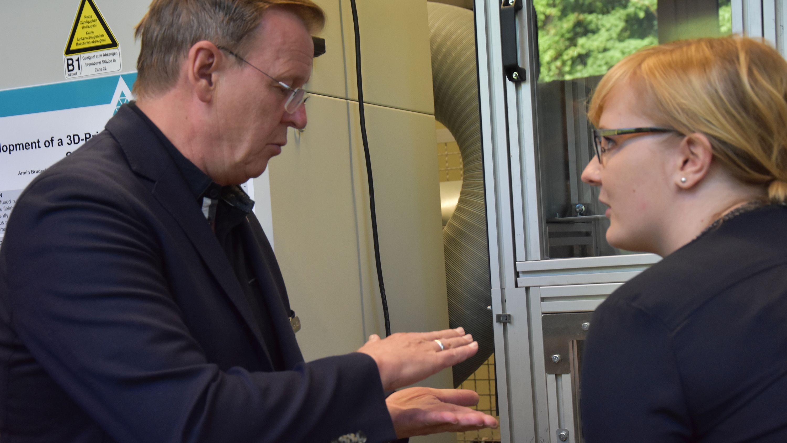 Ministerpräsident besuchte Modellfabrik 3D-Druck 