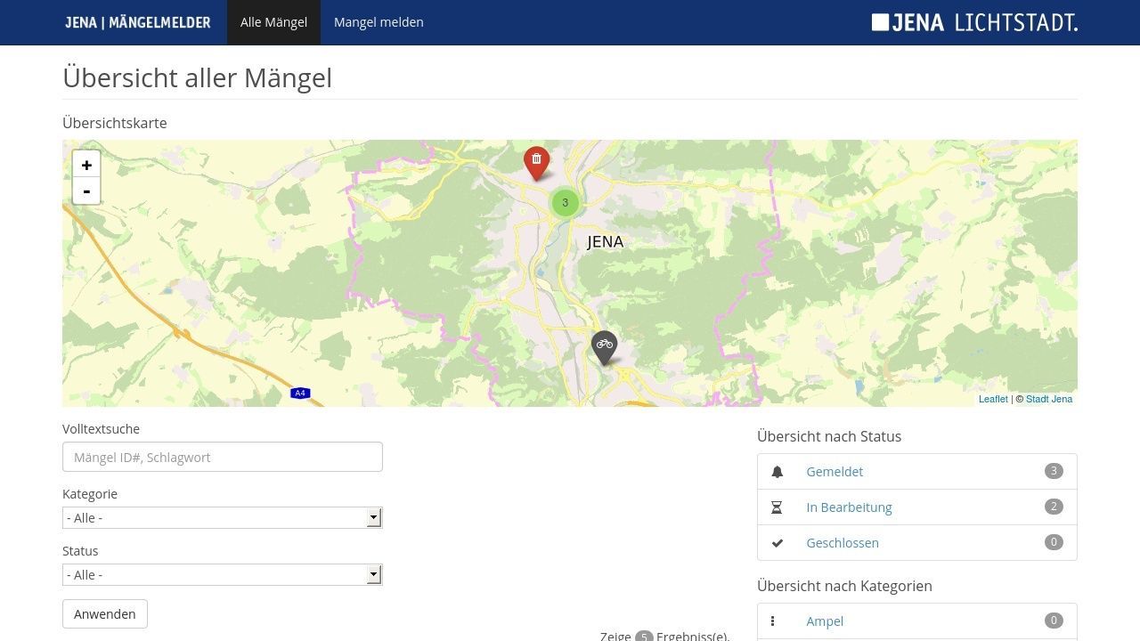 Jenaer Mängelmelder ist online