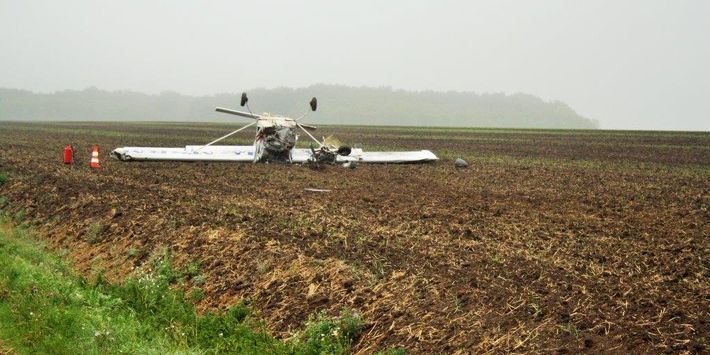 Bruchlandung ging glimpflich aus