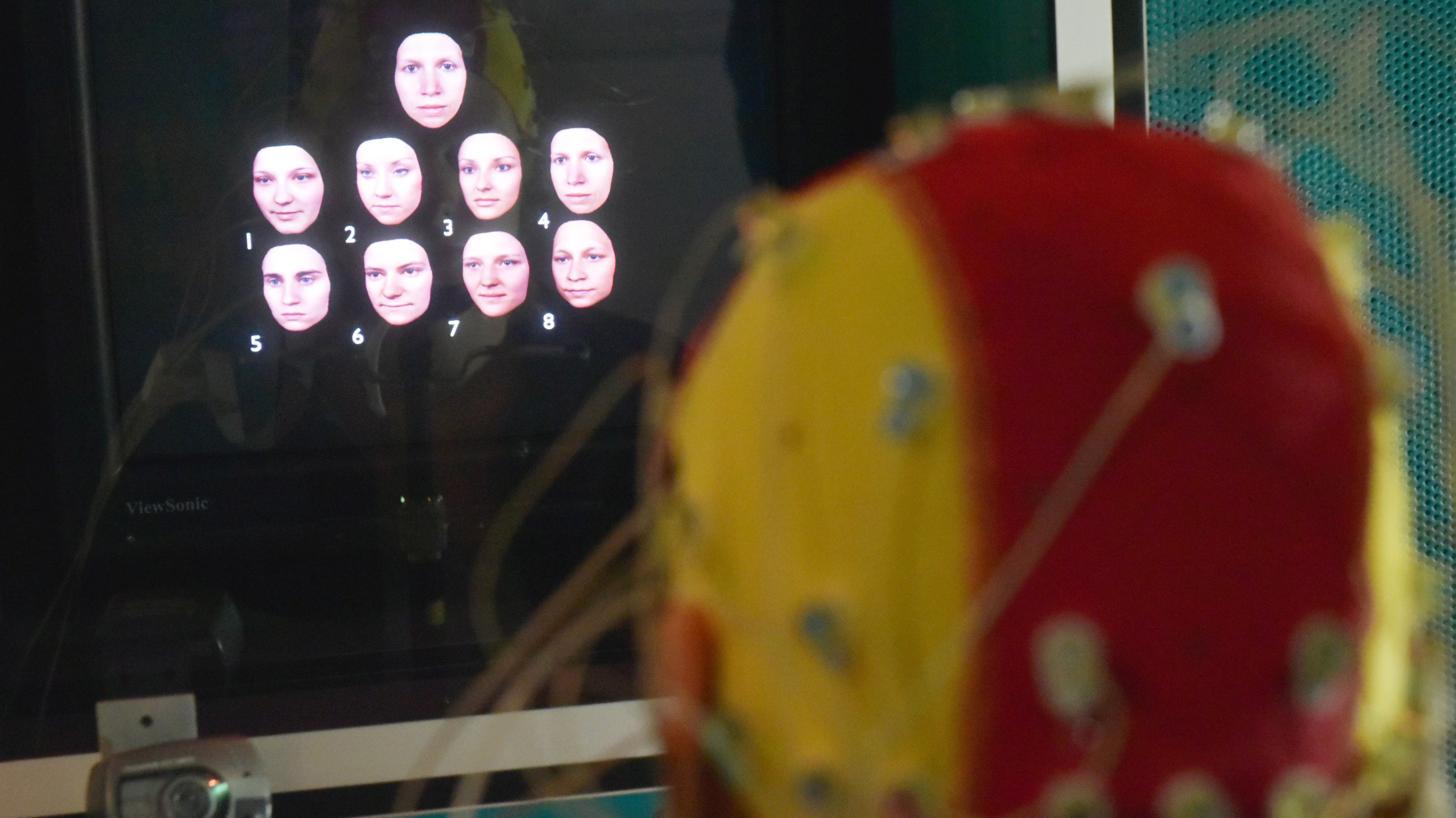 Durch Karikaturen Gesichter erkennen 