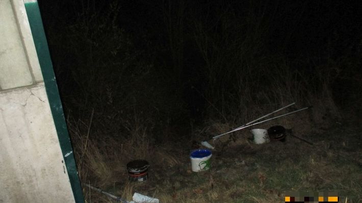 Lärmschutzwand beschmiert: Mann festgenommen