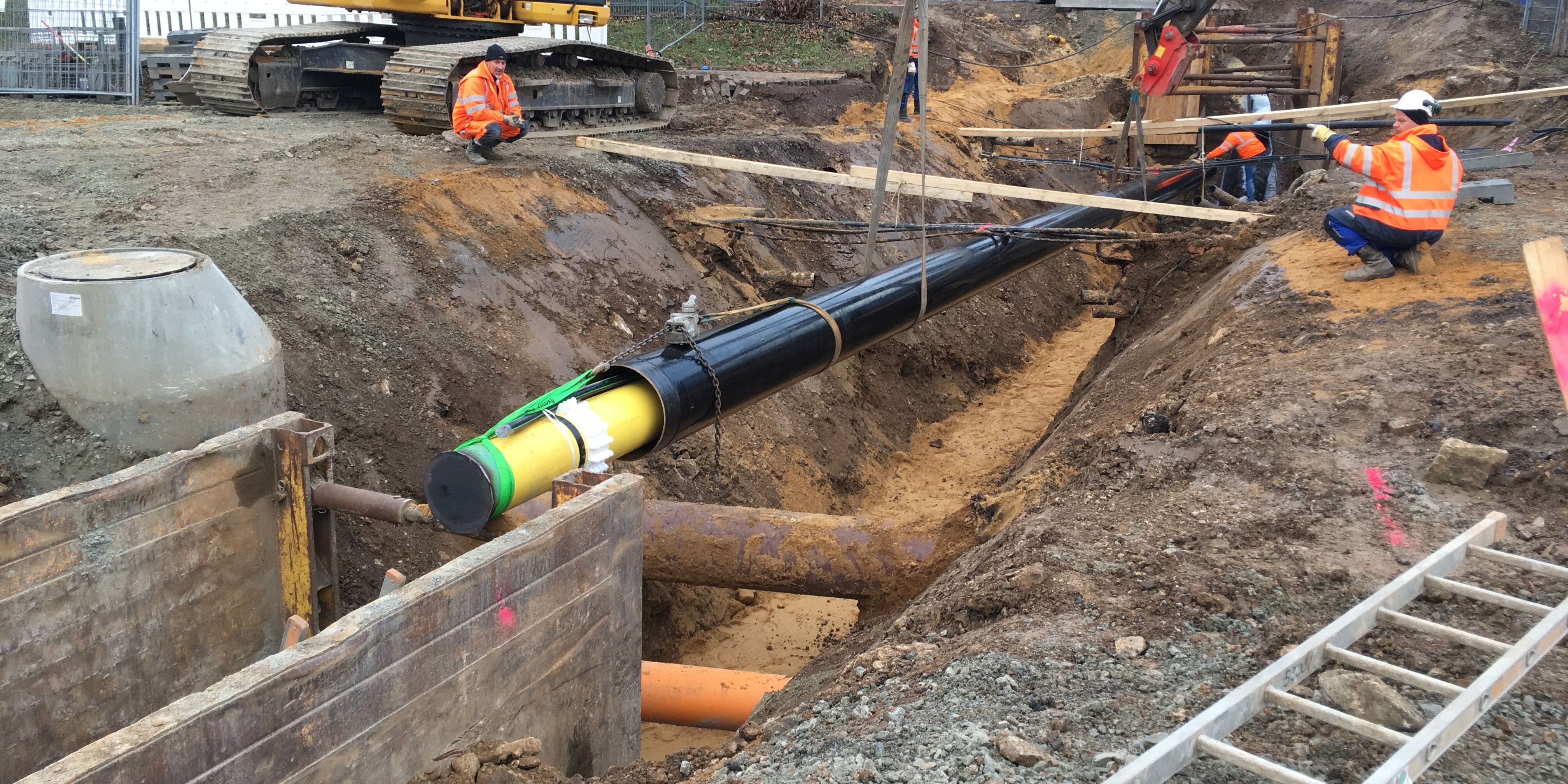 Neue Hochdruckgasleitung in Naumburger Straße verlegt  