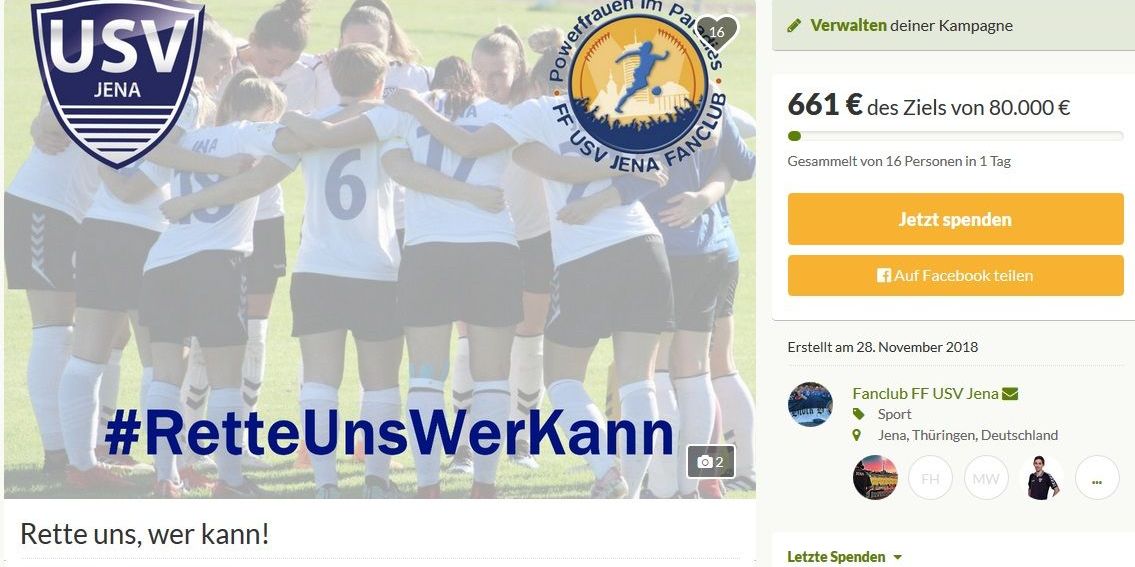 Emotionaler Sponsorenabend beim FF USV Jena