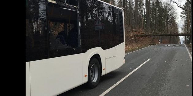 Sturm: Jena glimpflich davongekommen, Linienbus-Totalschaden im SHK