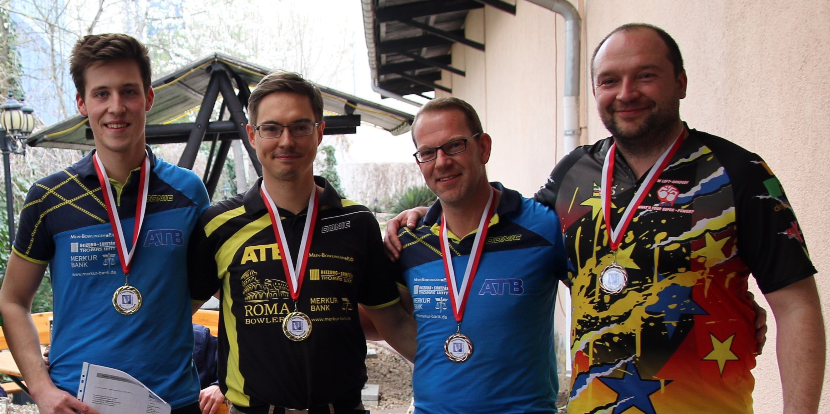 Herren-Doppel-Landesmeistertitel für Roma Bowlers