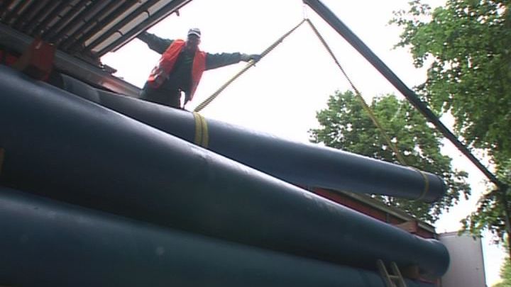 Mischwasserkanal wird repariert