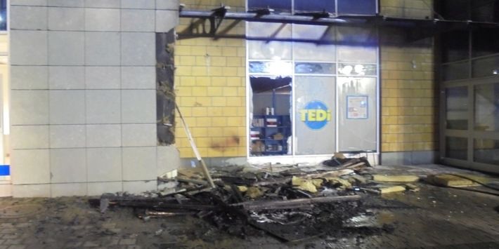 Brand am Kaufland in Lobeda-West