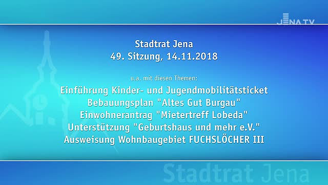 Stadtratssitzung vom 14.11.2018