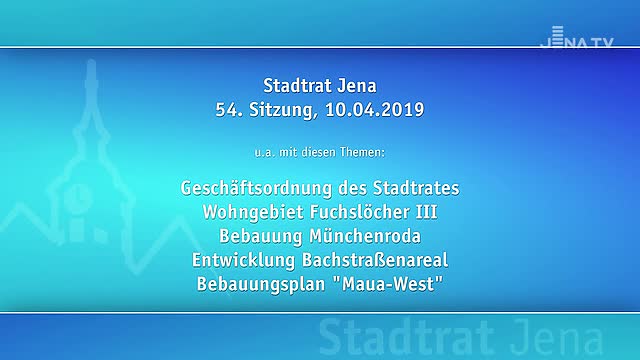 Stadtratssitzung vom 10.04.2019 