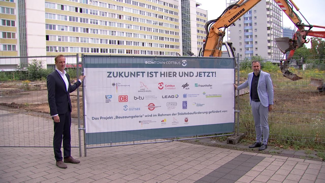 Bau an der Brachfläche in Cottbus beginnt