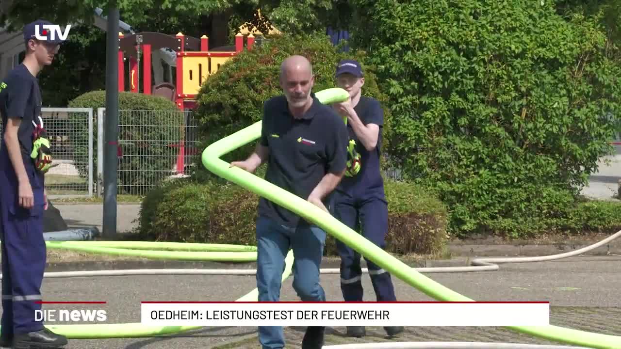 Oedheim: Leistungstest der Feuerwehr