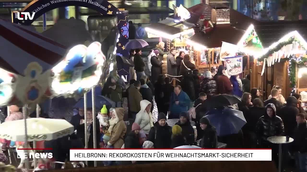 Heilbronn: Rekordkosten für Weihnachtsmarkt-Sicherheit