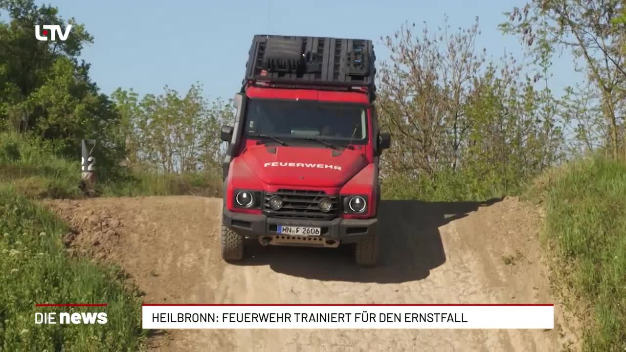 Feuerwehr Heilbronn trainiert Geländefahrten für den Ernstfall