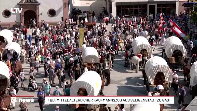 Tauberbischofsheim: Mittelalterlicher Kaufmannszug aus Seligenstadt zu Gast