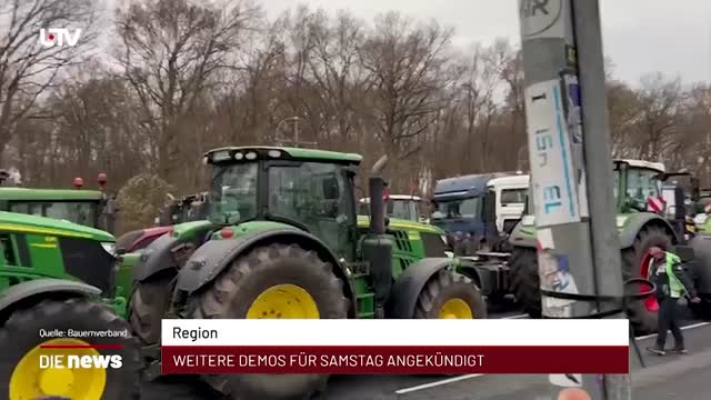 Newsblock: +++ Region: Weitere Demos für Samstag angekündigt +++ Region: Zahl der Handwerksbetriebe leicht gestiegen +++