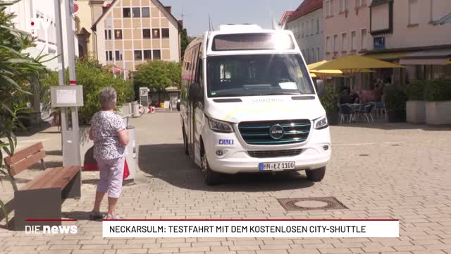 Neckarsulm: Testfahrt mit dem kostenlosen City-Shuttle
