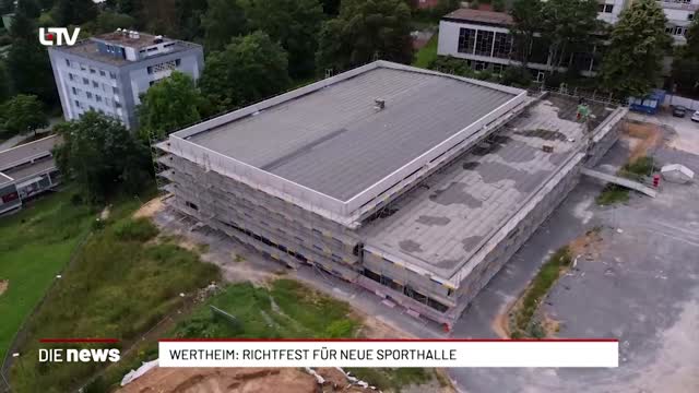 Wertheim: Richtfest für neue Sporthalle