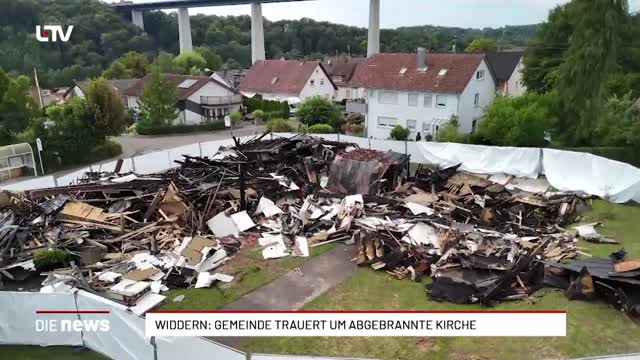 Widdern: Gemeinde trauert um abgebrannte Kirche