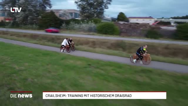 Crailsheim: Training mit historischem Draisrad