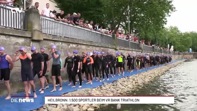 Heilbronn: 1.500 Sportler beim VR Bank Triathlon