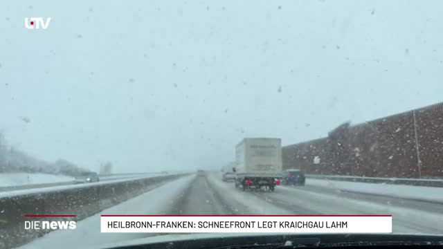 Heilbronn-Franken: Schneefront legt Kraichgau lahm